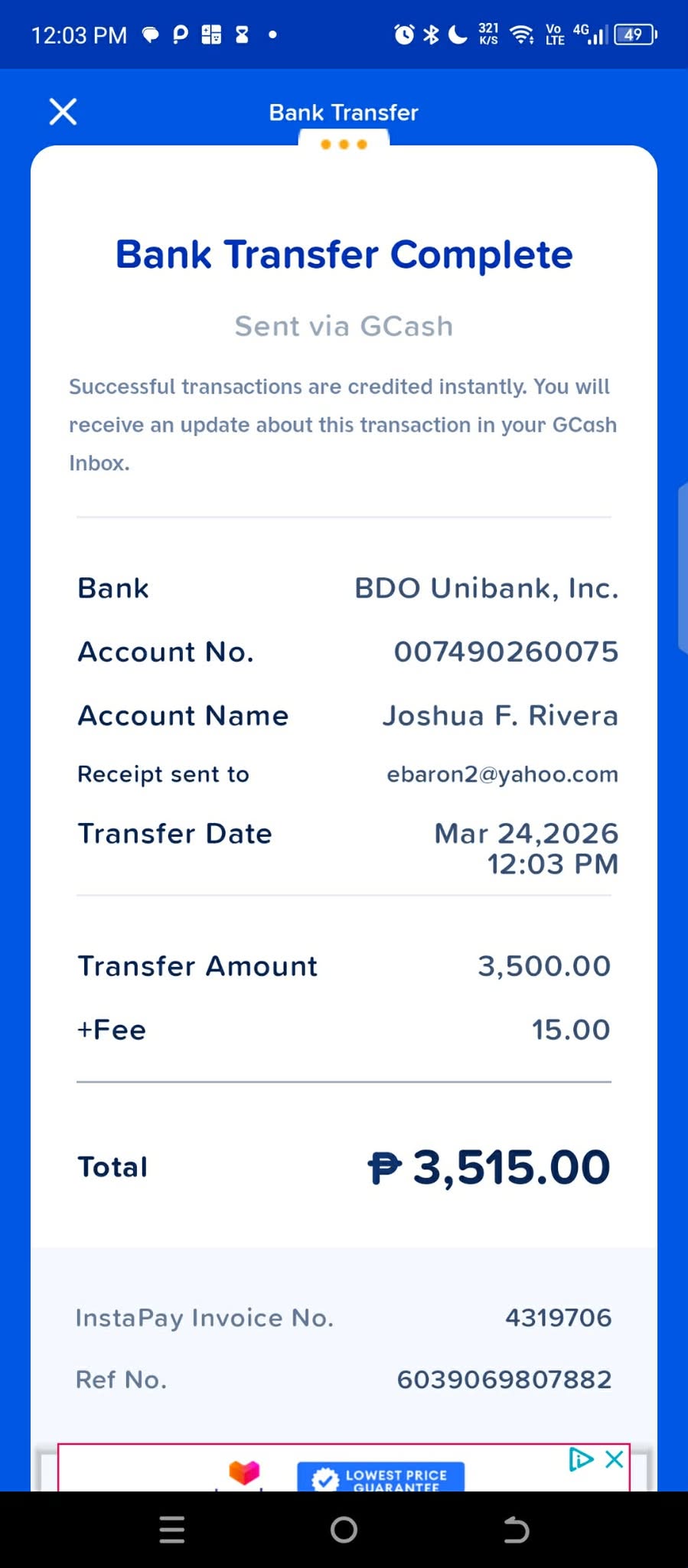 Transaction Receipt